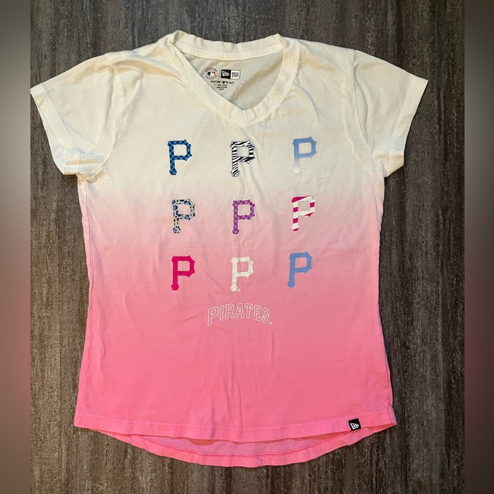 Pittsburgh Pirates pink ombré youth short-sleeve tee